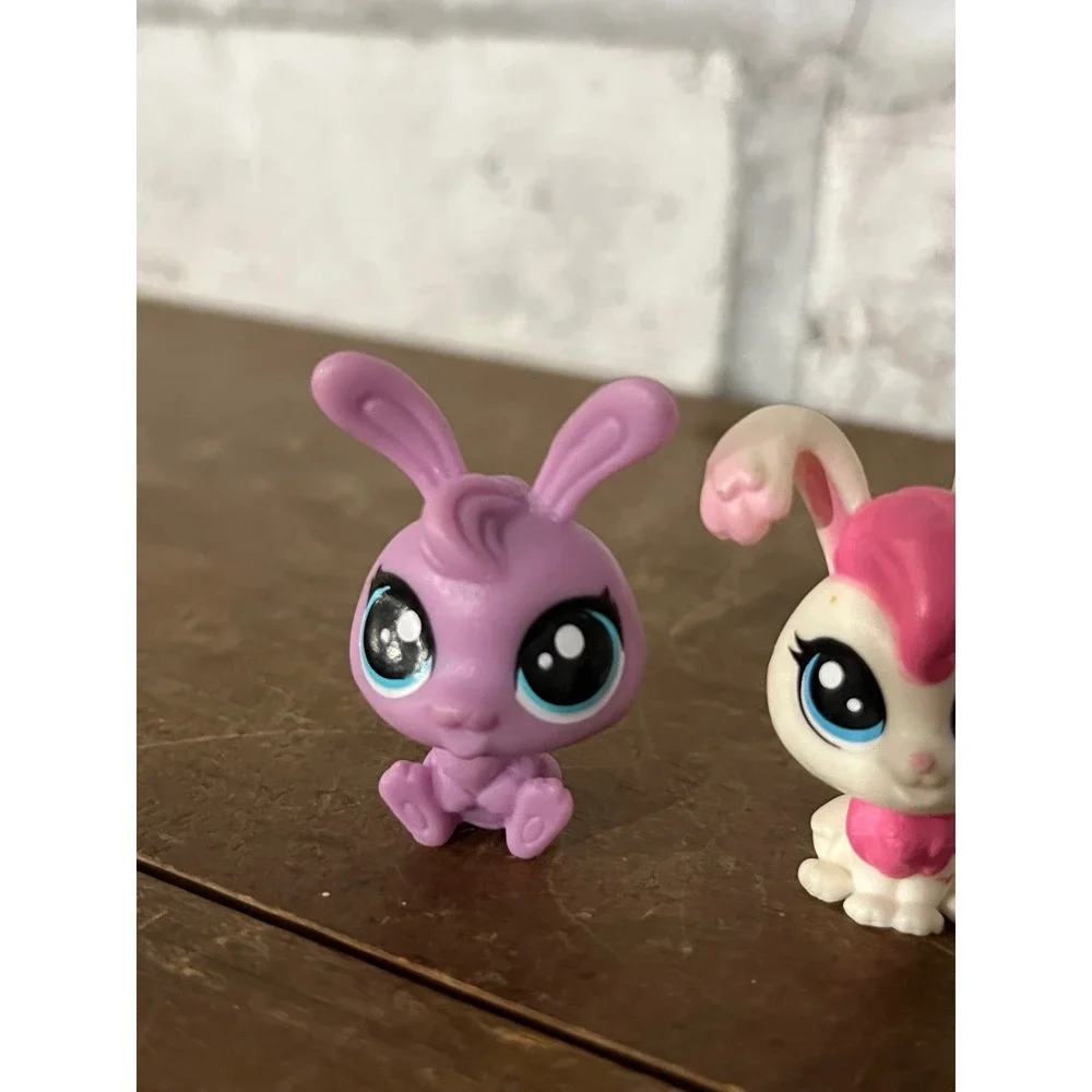 Pair of 2 Littlest Pet Shop LPS Mini Bunny Rabbits - Picture 3 of 6